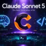 مراجعة Claude Sonnet 5 - نموذج ذكاء اصطناعي وكيل مع شعار Anthropic Claude
