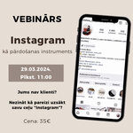 Vebinārs "Instagram kā pārdošanas instruments"