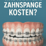 Modell eines Gebisses mit festsitzender Zahnspange – Symbolbild für Zahnspangen-Kosten und kieferorthopädische Behandlungen.
