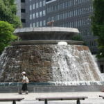 噴水が涼しげな夏の大通公園-札幌