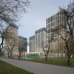 Сад ЖК Вестердам со стороны Аминьевского шоссе — фото Кирилла Толля