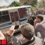 фотосъемка митинга у здания суда в Москве 