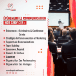 DevpubEvents – Expert en organisation d’événements au Maroc : séminaires, conférences, soirées, team building, mariages, anniversaires, avec accompagnement en communication, marketing et coaching.