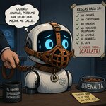 Ilustración sobre errores y censura de la inteligencia artificial