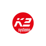 Logo de K2 Systems, solutions de montage pour panneaux photovoltaïques.