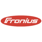 Logo de Fronius, fabricant d’onduleurs solaires.