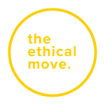 the ethical move logo in yellow on transparent background - links to theethicalmove.org