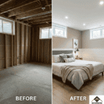 Basement renovation completed by HAFI Contracting Group