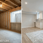 Basement renovation completed by HAFI Contracting Group
