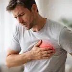 Douleur intercostale vive chez un adulte respirant difficilement, inflammation musculaire thoracique.
