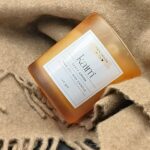 Frosted Orange Glass Candle