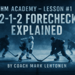 2-1-2 forecheck hockey system diagram - IHM Academy by Coach Mark Lehtonen.
