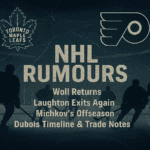 NHL Rumours: Woll Returns, Laughton Exits Again, Michkov’s Offseason, Dubois Timeline & League Trade Notes