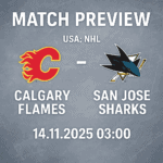 NHL - Calgary Flames vs San Jose Sharks 14.11.2025 - Scotiabank Saddledome (Calgary, AB)