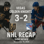 Vegas Golden Knights 3-2 New York Rangers - NHL Recap | IHM News