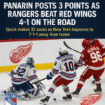 Panarin drives Rangers past Red Wings 4-1 on the road | IHM News