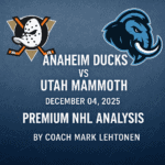 Anaheim Ducks vs Utah Mammoth: Premium NHL Analysis Teaser