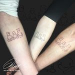 családi közös tetoválás alkaron, family joint tattoo on forearm