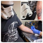 star wars színes tetoválás alkar, star wars colorful tattoo forearm