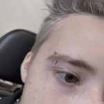 szemöldök piercing 1, eyebrow piercing 1