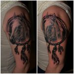 ló álomfogó tetoválás 1, horse dream catcher tattoo