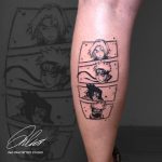 anime fekete fehér alkar tetoválás 1, anime black white forearm tattoo 1