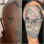 takarás pecázás tetoválás, cover pecking tattoo