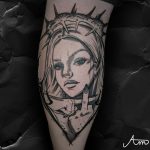 női arc hölgy lány asszony korona tövis koszorú fekete fehér tetoválás, female face lady girl woman crown crown of thorns black and white tattoo