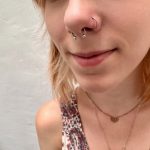 helix lobe tragus fül piercing csillogó köves piercing Budapest septum, helix lobe tragus ear septum