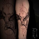 vallás tetoválás angyal hit remény fekete fehér kar tetoválás Budapest, religion tattoo angel faith hope black and white arm tattoo Budapest