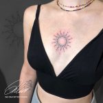Nap szimbólum mellkas tetoválás Budapest, Sun symbol chest tattoo Budapest