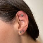 helix lobe ezüst ékszer piercing, helix lobe silver jewelry piercing