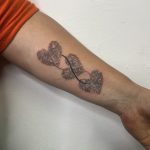 szív ujjlenyomat emlék kötödés tetoválás, heart fingerprint memory bond tattoo