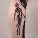 robot női robot tetoválás, robot female robot tattoo
