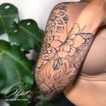 virág mandala kar tetoválás, flower mandala arm tattoo