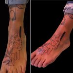 lábfej tetoválás Budapest, foot tattoo Budapest