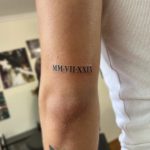római számok tetoválás Budapest, roman numerals tattoo Budapest