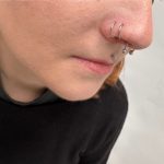 orr nostril dupla karika piercing septum piercing