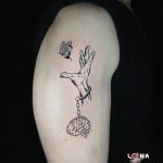 kéz pillangó agy bilincs gondolkodás tetoválás, hand butterfly brain cuff thinking tattoo