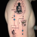 egyensúly motívum tetoválás, balance motif tattoo