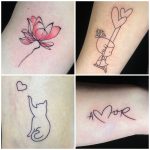 macska felirat kislány hinta virág tetoválás Budapest, cat inscription little girl swing flower tattoo Budapest