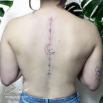 hát gerinc tetoválás Hold csillagok tetoválás Budapest, back spine tattoo Moon stars tattoo Budapest