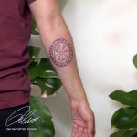 rovás írás álomfogó szimbólum tetoválás Budapest, runic writing dream catcher symbol tattoo Budapest