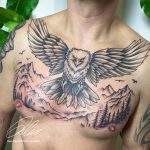 sas egész mellkas tetoválás Budapest, eagle full chest tattoo Budapest