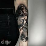 Buddha realisztikus tetoválás Budapest, Buddha realistic tattoo Budapest
