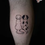 fehér foltos kutya emlék tetoválás dog memory tattoo Budapest