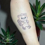 mackó mese tetoválás Budapest, teddy bear fairy tale tattoo Budapest