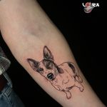 kutya házikedvenc kiskutya tetoválás alkar , dog pet puppy tattoo forearm