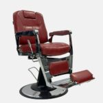 Барбер-кресло Retro Barber Chair (A-018D) — гидравлическое, бордовое