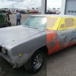 Before and After Rust Removal using dustless blasting